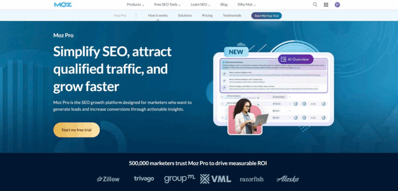 Moz – Tối Ưu SEO On-page & Quản lý Backlink