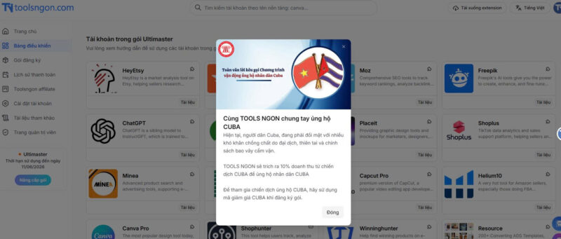 Cùng “Toolsngon” chung tay ủng hộ CUBA