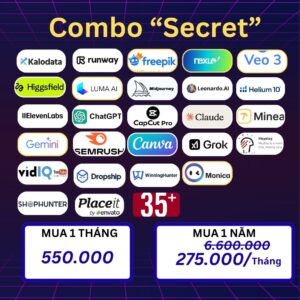 Combo Secret sử dụng 12 tháng
